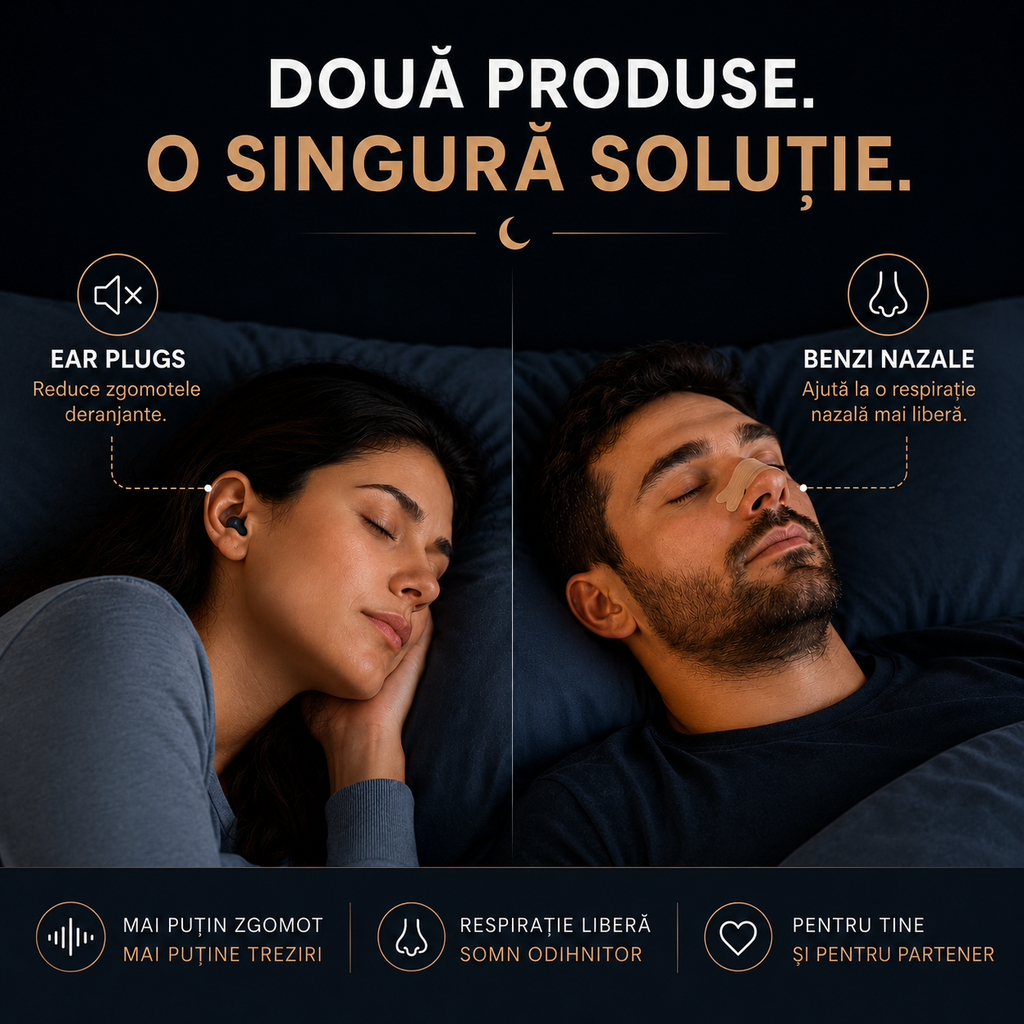 Sleep Kit Lamadi – Dopuri de urechi și benzi nazale pentru un somn mai liniștit